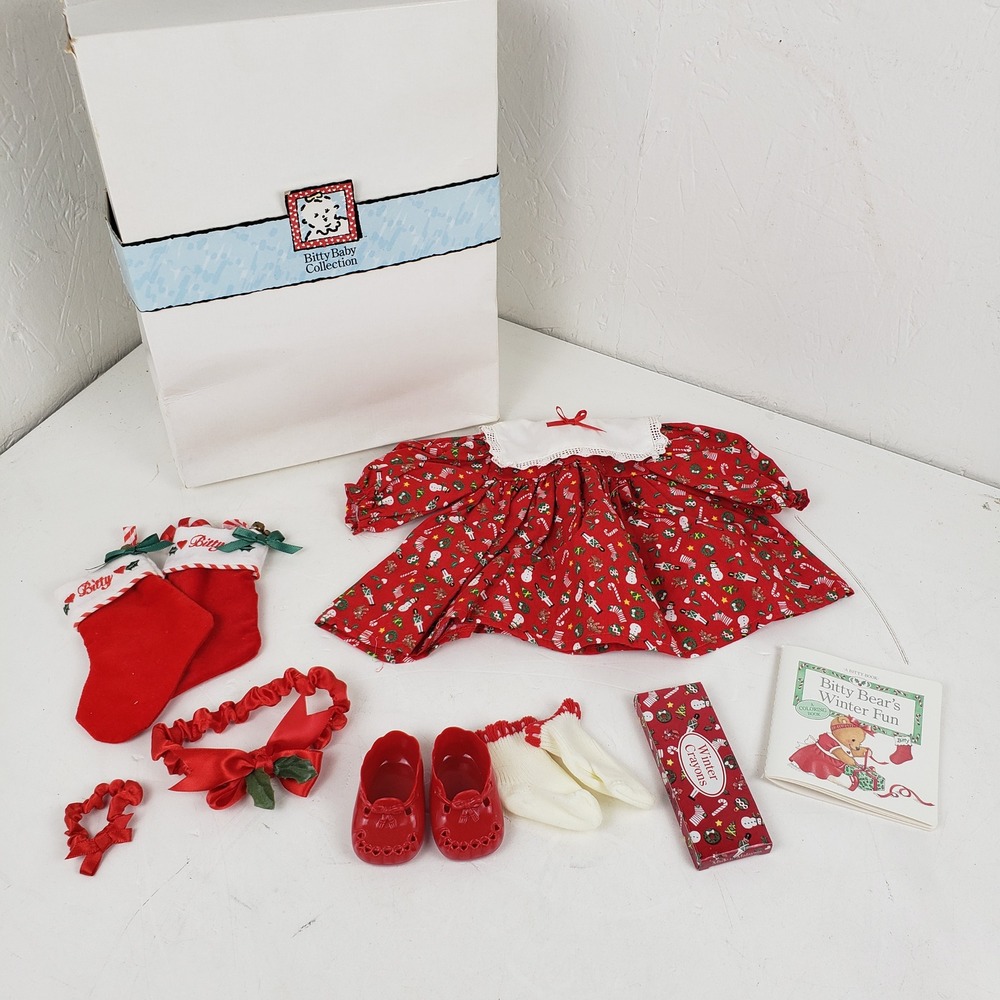 Pleasant Company American Girl Bitty Baby Winter Fun Set Complete In Box